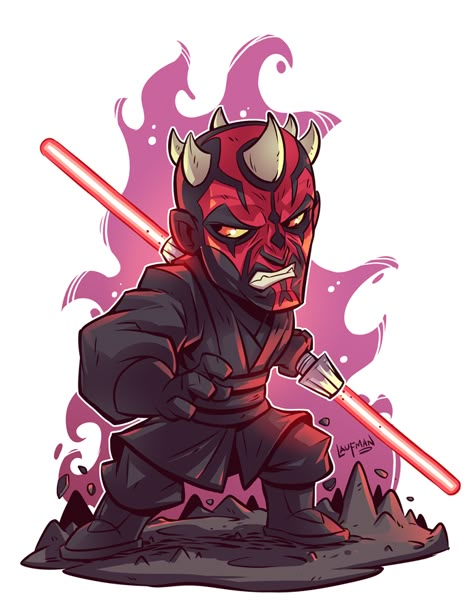 Chibi Star Wars, Derek Laufman, Star Wars Cartoon, Chibi Marvel, Happy Star Wars Day, Birthday Things, Egypt Tattoo, Star Wars Prints, Star Wars Drawings