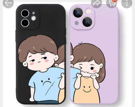 Cute Couple Phone Cases, Case Hp Couple, Matching Phone Cases Bff, Couple Phone Cases, Case Iphone Couple, Bff Phone Cases, Covers Iphone, Friends Phone Case, Phone Case Diy Paint