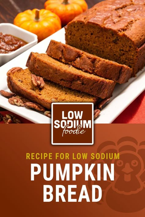 Low Sodium Pumpkin Bread, Low Salt Desserts, Low Sodium Pancakes, Recipes Low Sodium, Low Sodium Diet Plan, Low Sodium Desserts, Low Sodium Breakfast, Low Sodium Bread, Low Sodium Recipes Heart