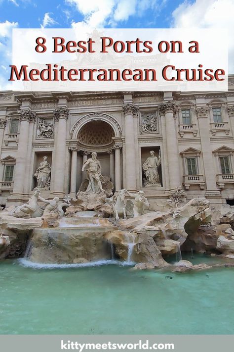 Rome's Trevi Fountain Cruise Itinerary, Greece Cruise, Cruise Activities, Top Cruise, Royal Caribbean Ships, Cruise Ports, Cruise Essentials, Cheap Holiday, Mediterranean Cruise