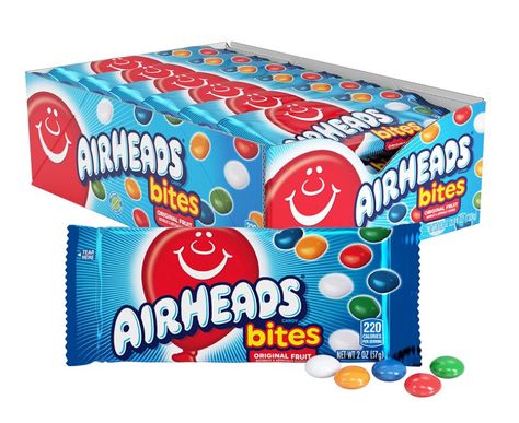 Airheads Candy Bites Airheads Bites, Movie Theater Party, Airheads Candy, Peanut Butter Filled Pretzels, Pretzel Crisps, Peanut Butter Filling, Chewy Candy, Bulk Candy, Blue Raspberry