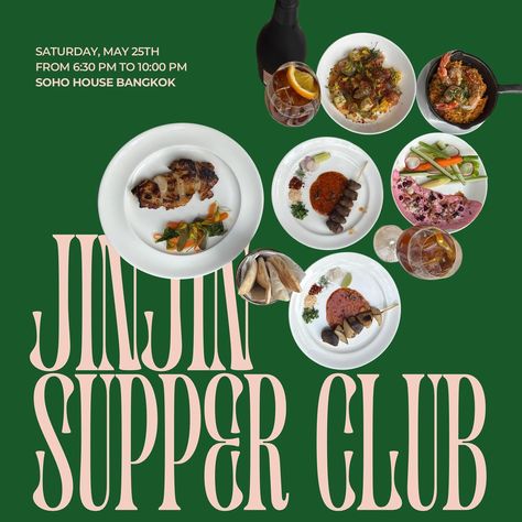 This Saturday, 6.30pm - 10.00pm JIN JIN Supper Club @sohohousebangkok where our founder, Sohn will present a special 5 course dinner menu with each dish showcasing the versatility and creativity of JIN JIN. Featuring JIN JIN Kapi (thai fermented shrimp paste) dressing, JIN JIN infused pickles, JIN JIN Dark chocolate tofu mousse and many more. The Soho House bar team will created special welcome drink with infused with our enzymatic concentrate to open up your palette before the food is ser... Supper Club Theme, Tofu Mousse, Supper Club Menu, Jin Dark, House Bar, Shrimp Paste, Welcome Drink, Supper Club, Soho House