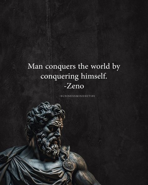 Man conquers the world by conquering himself more in telegram Wave Quote, Conquer Quotes, Realization Quotes, Wealthy Lifestyle Luxury, Tough Quote, Strive For Success, Wealthy Lifestyle, Mental Health Facts, Stoic Quotes