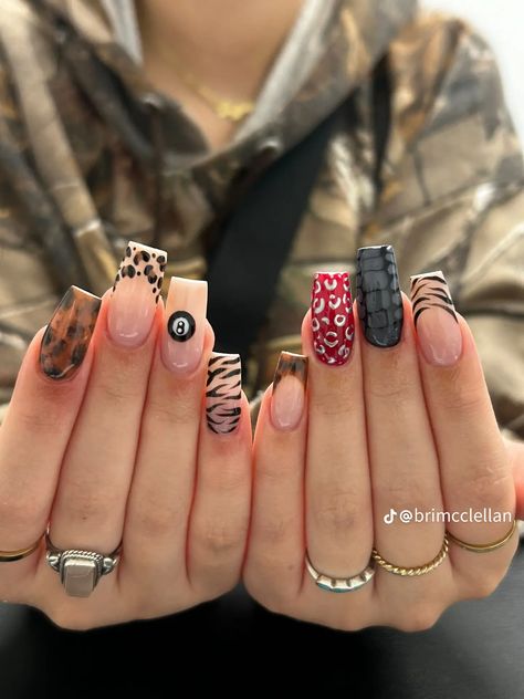 Nail Inspo Western, New Orleans Nails, Bape Nails, Square Nails, Cute Nails, Nail Inspo, New Orleans, Square, Nails