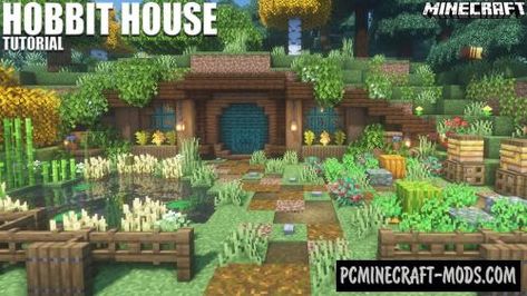 Hill Minecraft House, Super Easy Minecraft Houses, Minecraft House Ideas Hobbit Hole, Minecraft Houses In A Hill, Minecraft House In Hill Ideas, Hill Houses Minecraft, Minecraft Hole House, House In Hill Minecraft, Minecraft House In A Hill