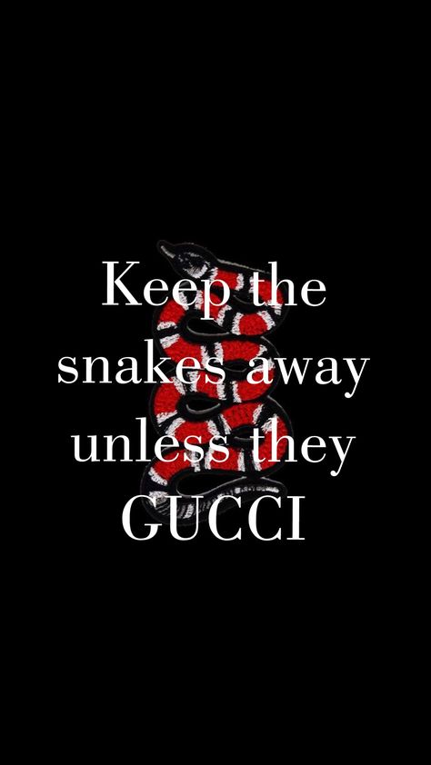 Keep the snakes away unless they gucci wallpaper Gucci Quotes Sayings, Gucci Captions, Snake Captions, Gucci Snake Tattoo, Gucci Quotes, Life Is Gucci, Dope Captions, Glam Wallpaper, Gucci Wallpaper