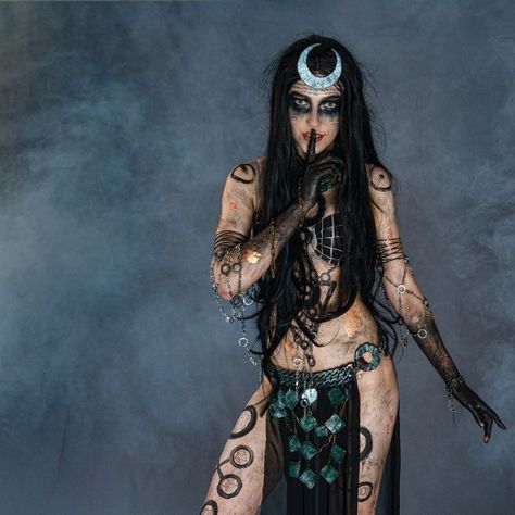 The Enchantress Costume, Enchantress Costume Halloween, Enchantress Makeup, Enchantress Costume, Enchantress Cosplay, Handmade Halloween Costumes, The Enchantress, Creepy Halloween Makeup, Classic Halloween Costumes