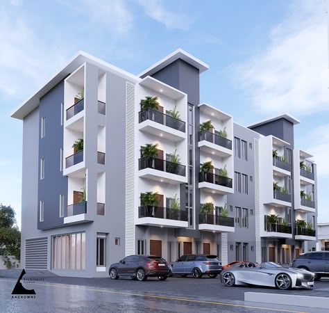 3 Floor Building Design, Luxury Apartments Exterior, Building Colour, Apartment Elevation, Epoxy Design, 3 Storey House Design, Building Design Plan, Small Apartment Building, Apartments Exterior