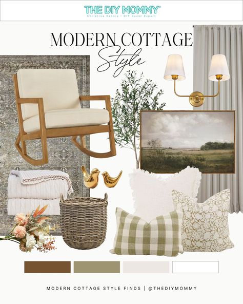 The modern cottage home decor style will make your home feel extra cozy while embracing minimalism with an edgy twist. Modern Cottage Interior, Modern English Cottage, Modern Cottage Decor, Modern Cottage Homes, Cottage House Interior, Modern Cottage Style, British Cottage, Cottage Home Decor, Home Decor Style