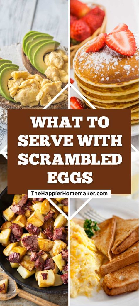 Wondering what to serve with scrambled eggs? These 15 tasty sides are the perfect pairings for this breakfast staple. Scrambled Eggs Breakfast, Scrambled Egg Breakfast, Breakfast Eggs Scrambled, Canned Corned Beef, Healthy Breakfast Sandwich, Breakfast Sides Dishes, Southern Breakfast, Veggie Sausage, Fried Tomatoes