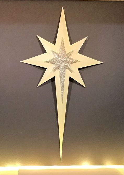 Christmas Star SVG - Etsy Diy Bethlehem Star, Christmas Stars Diy, Cardboard Stars, Christmas Star Crafts, Xmas Star, Nativity Star, Church Christmas Decorations, Diy Nativity, Christmas Dreaming