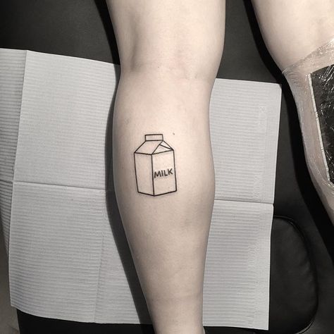 Curt Montgomery (@curtmontgomerytattoos) • Instagram photos and videos Milk Carton Tattoo, Maybe Tattoo, Carton Tattoo, Milk Tattoo, Tasteful Tattoos, Milk Carton, Triangle Tattoo, Geometric Tattoo, Tatting