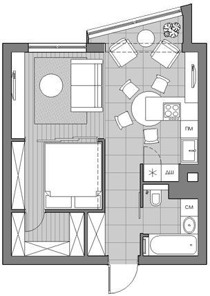 Studio Floor Plans, Studio Floor, Trendy Apartment, Apartment Floor Plan, Room Studio, Apartment Architecture, Apartment Layout, Apartment Plans, Design Room