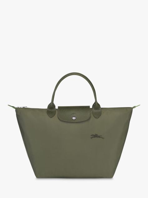 Longchamp Le Pliage Original Large Shoulder Bag, Navy at John Lewis & Partners Longchamp Le Pliage Green, Horse Embroidery, Longchamp Bag, Recycled Canvas, Personal Belongings, Tote Pattern, Large Shoulder Bags, The Vibe, Women Accessories Bags