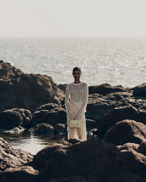 Chats • Instagram Night Beach Editorial, Rocky Beach Photoshoot, Fashion Beach Photoshoot, Beach Editorial Photoshoot, Rocks On Beach, Outdoor Fashion Shoot, Beach Campaign, Beach Fashion Shoot, Beach Fashion Editorial