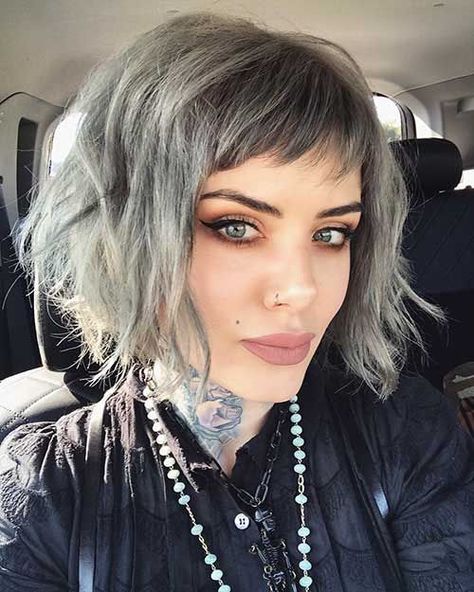 Trendy Bob Hairstyles, Bob Hairstyles With Bangs, Bob Haircut With Bangs, Bob Hairstyles For Fine Hair, Short Bob Haircuts, Long Bob Hairstyles, Trending Hairstyles, Short Hair With Bangs, Absolutely Fabulous