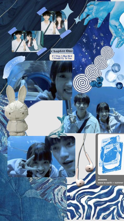 missing when I fly towards you😭 zaizai and rangrang+wave to earth and txt = 🫶 #wheniflytowardsyou #blue #txt #fyp Wifty Core Aesthetic, Wifty Cdrama Wallpaper, Wifty Core Wallpaper, Witty Wallpapers, Wifty Core, Aesthetic Carrds, K Drama Wallpaper, Bestie Poses, Graphic Design Portfolio Book