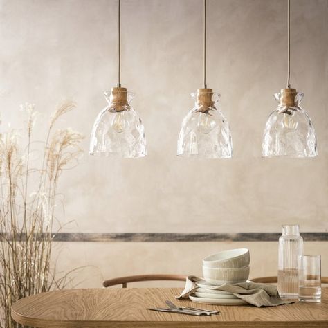 Glass Pendant Lights Over Dining Table, Lights In Dining Room Hanging, Cafe Pendant Lighting, Dining Table Ceiling Lights, Simple Pendant Lighting, Light Above Island In Kitchen, Hanging Light Over Dining Table, Kitchen Island Lighting Pendant Glass, Pendant Lighting Dining Table