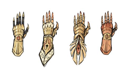 Hand Armor Design, Gundren Rockseeker, Guantlet Designs, Gauntlet Reference, Gauntlet Designs, Gold Gauntlet, Fire Gauntlet, Gauntlet Drawing, Item Rpg