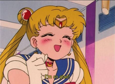 Usagi being happy ✨ #sailormoon #usagi #anime Blue Sailor Moon, Anime Protagonists, Moon Silhouette, The 90s, Beautiful Blue, Sailor Moon, The Moon, Moon, Anime