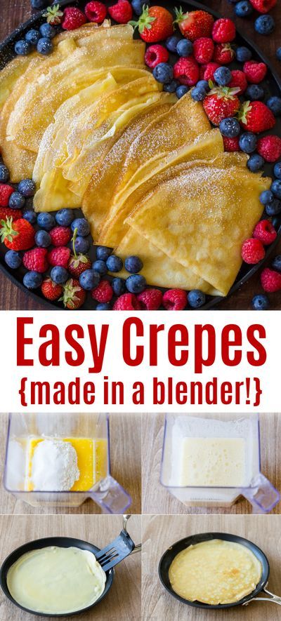 Our go-to crepes recipe! This crepe base is perfect for sweet or savory crepes and taste like Fancy bakery French Crepes. Blender Crepes, Fancy Bakery, Interior Farmhouse, Easy Crepe Recipe, Crepe Recipe, Crepes Recipe, French Crepes, Decor Hallway, Savory Crepes