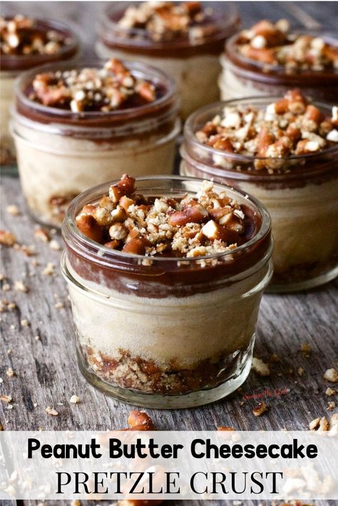 Desserts In A Cup Ideas, Mini Mason Jar Desserts Wedding Favors, Ww Peanut Butter Cheesecake Jars, Skippy Peanut Butter Recipes, Cheesecake In Jars Recipe, Baked Goods In A Jar, Jar Treats Ideas, Peanut Butter Dessert Cups, Oui Jar Desserts