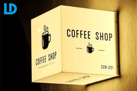 Coffee Shop Signs Store Fronts, Coffee Shop Signage, Wine Shop Interior, Coffee Shop Sign, Lightbox Signage, Coffee Signage, Illuminated Signage, Coffee Shop Signs, Cafe Store