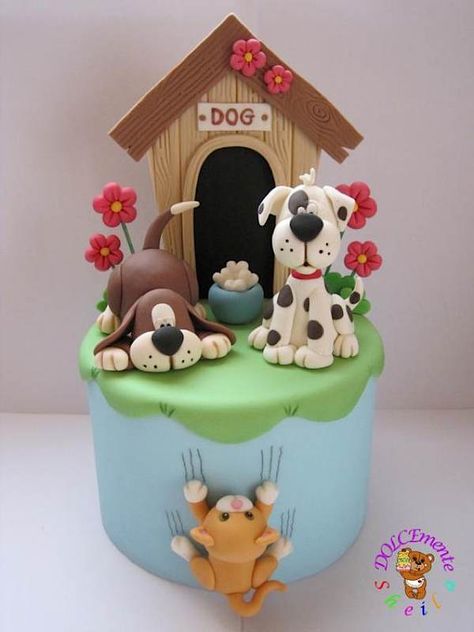 Dogs Cake, Puppy Cake, Animal Cakes, Dog Cakes, Dog Cake, Cat Cake, Baby Cakes, Topper Cake, Novelty Cakes