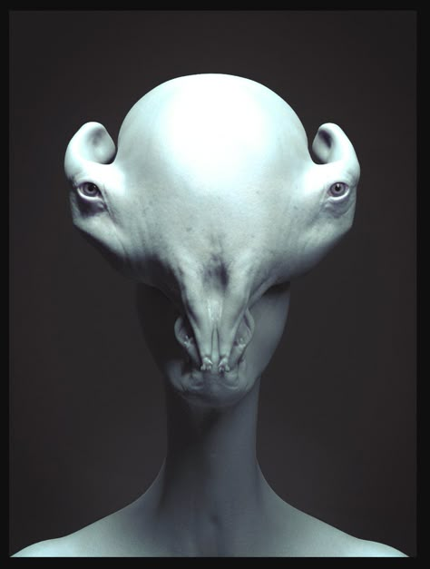 Alien Portrait, Sci Fi Creatures, Alien Pictures, Grey Alien, Alien Life, Strange Creatures, Mythical Beasts, Alien Character, Alien Species