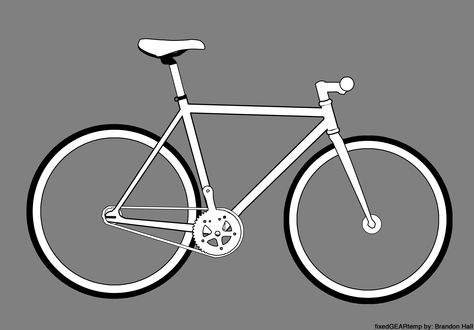 Gear Template, Gear Drawing, Ghost Bike, Bike Drawing, Fixie Bike, Fixed Gear Bike, Fixed Gear, Road Bike, Graphic Novel