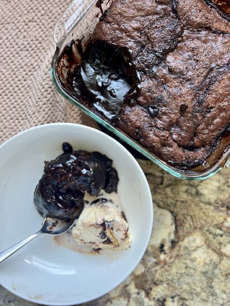 Chocolate Cobbler with Sourdough Discard Thanksgiving Sourdough Desserts, Easy Sourdough Dessert, Easy Sourdough Dessert Recipes, Sourdough Cobbler, Sourdough Discard Dessert Recipes, Sourdough Discard Dessert, Sourdough Dessert, Sourdough Desserts, Chocolate Cobbler