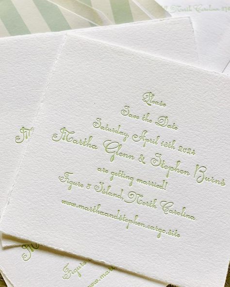 Instagram Green Letterpress Wedding Invitations, Green Signage, Wedding Design Board, Classic Wedding Stationery, Posh Wedding, Green And White Wedding, Deckled Edge Paper, Lake Como Wedding, Wedding 2025