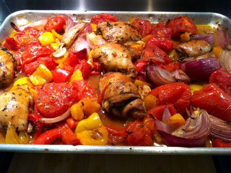 Chicken Tray Bake Recipes, Jamie Oliver Chicken, Baked Chicken Casserole, Chef Jamie Oliver, Chicken Tray Bake, Tray Bake Recipes, Jamie Oliver Recipes, Eat Healthier, Healthy Eating For Kids