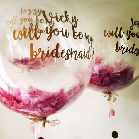 Cricut Balloons, Feather Balloons, Prom Proposals, Personalised Balloons, Balloons Galore, Dance Proposal, Personalized Confetti, Celebration Balloons, Bridesmaid Proposals