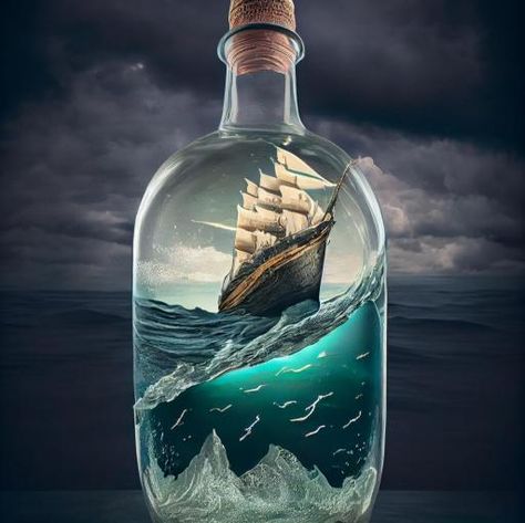 Miniverse wallpaper by In a bottle - Download on ZEDGE™ | 54d9 Hourglass Wallpaper, Home Decor Illustration, Ship In A Bottle, Decor Illustration, Affordable Artwork, Bubbles Wallpaper, Ship Paintings, Original Art Prints, Nautical Art