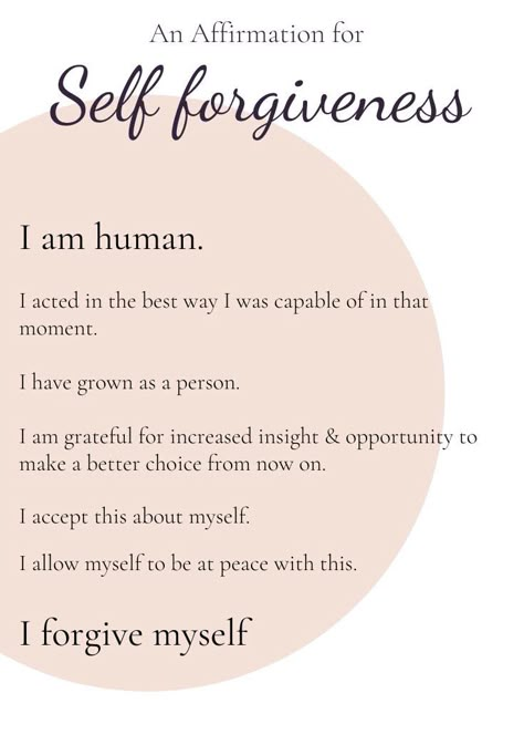 Forgive Yourself Quotes, Self Forgiveness, Forgive Yourself, A Course In Miracles, Self Love Affirmations, Self Acceptance, Love Affirmations, Mental And Emotional Health, Forgiving Yourself