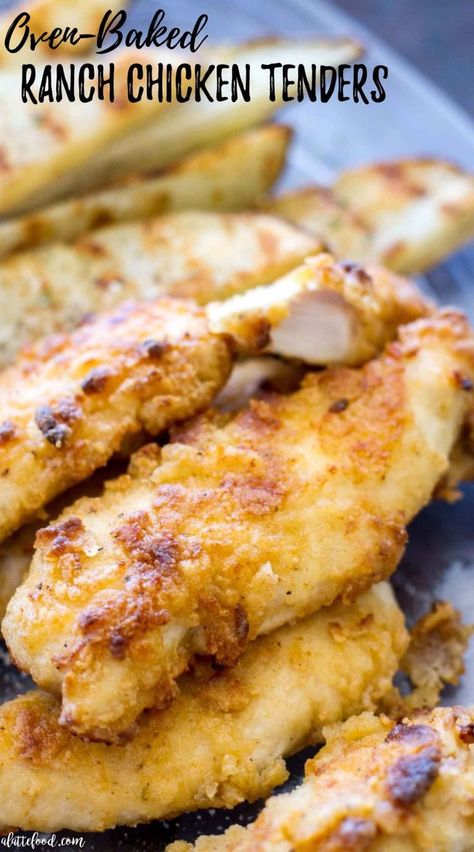 Ranch Chicken Tenders, Homemade Chicken Tenders, Baked Fried Chicken, Chicken Breast Tenderloins, Baked Ranch Chicken, Breaded Chicken Recipes, Honey Lime Chicken, Chicken Tenderloin Recipes, Apple Festival