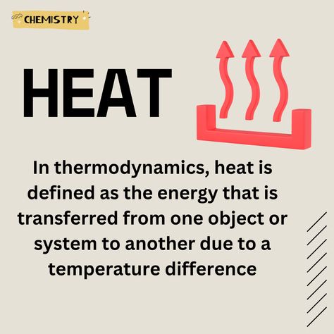 What is Heat? #chemistry #thermo #heat #science #learn #highschool #knowldge #learn Physical Science, Art Cars, Chemistry, Physics, High School, Science, Heat, Energy, Cars