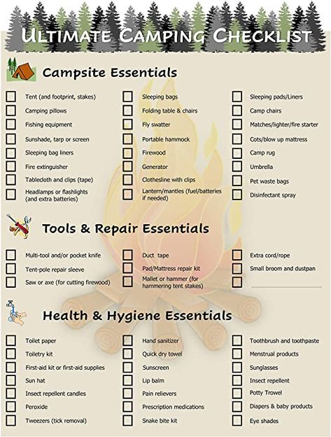 Camping Lists, 4wd Camping, Buck Moon, Rv Checklist, Camping Things, Rv Camping Checklist, Camping Packing List, School Camp, Bike Trip