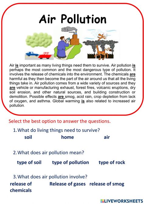 Air Pollution Worksheet, Pollution Activities Worksheets, Pollution Pictures, Plotting Points, Space Coloring Pages, Alphabet Templates, Time Worksheets, Teaching Students, La Pollution