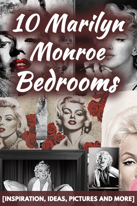 10 Marilyn Monroe Bedrooms [Inspiration, Ideas, Pictures And More]. Article by HomeDecorBliss.com #HDB #HomeDecorBliss #homedecor #homedecorideas Marylin Monroe Bedroom Ideas, Hollywood Bedroom Decor, Vintage Hollywood Bedroom, Marilyn Monroe Bathroom, Old Hollywood Bedroom, Marilyn Monroe Bedroom, Marilyn Monroe Room, Old Hollywood Decor, Hollywood Bedroom