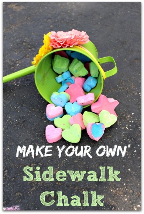 Sidewalk Chalk Recipe, Diy Sidewalk Chalk, Homemade Sidewalk Chalk, Diy Sidewalk, Princess Pinky Girl, Pinky Girl, Summer Crafts For Kids, Fun Activities To Do, Sidewalk Chalk