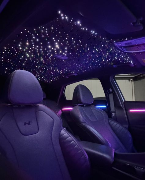 ✨ Transform Your Hyundai i30 into a Celestial Masterpiece! ✨ Dreaming of a starry night every time you step into your car? 🌌 RollsRoof brings you the ultimate luxury upgrade: 🌟 1000-Star Starlight Headliner – Immerse yourself under a mesmerizing canopy of stars, perfectly crafted for your i30. 💡 Full Ambient Lighting Package – Enhance every corner of your vehicle with discreet, high-quality LED lights: 🔹 Dash Light 🔹 Door Trim Light 🔹 Handle Light 🔹 Foot Wells 🔹 Door Pockets 🔧 Seamless, H... Car Stars Roof, Starlight Roof Car, Star Roof Car, Luxury Car Interior Aesthetic, Headliner Ideas, Starlight Headliner, Car Led Lights Interiors, Night Drives, Inside Car