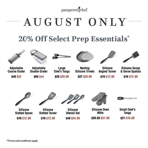 This month, take advantage of our 20% off select prep essentials! Stock up on tongs, spoons, and even oven mitts! 👩‍🍳👨‍🍳 If interested please see the shopping link below 👇 https://www.pamperedchef.com/party/melissaroak0601?redirect=shop-landing-page #prepessentials #mealtime #kitchenproducts #productpc #letsgetcooking #sale Social Kitchen, Party Link, Pampered Chef Consultant, Silicone Trivet, Slotted Spoons, Cooking Supplies, Nonstick Skillet, Cooking Essentials, Pampered Chef