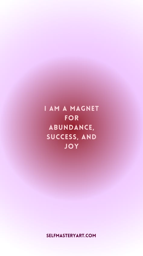 Step into your power and align your thoughts, words, and actions to attract love, abundance, and success effortlessly. These affirmations inspire self-worth, confidence, and intentional action, helping you manifest the life you deserve. Perfect for daily inspiration and unlocking your true magnetism. My magnetism grows as I honor my inner power I attract success by confidently owning my worth I am responsible for the alignment of my path I draw in everything that resonates with my true self My desires manifest as I align my actions with my vision Universal Quotes Spirituality Positive Affirmations, Law Of Attraction For Beauty, I Am A Magnet For Success And Happiness, Inspirational Vision Board Ideas, I Am A Magnet For Abundance, Positive Quotes And Affirmations, I Attract Happiness, Love Abundance Quotes, I Am Attracting Affirmations