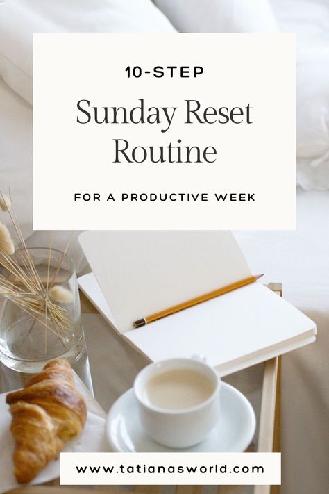 Reset your week with this 10-step Sunday routine that covers everything from meal planning to cleaning, self-care, and organizing. Make Mondays stress-free! Sunday Cleaning Routine, Sunday Reset Checklist, Reset Day Routine, Reset Sunday, Sunday Reset Routine, Reset Routine, Sunday Planning, Sunday Reset, Decision Fatigue