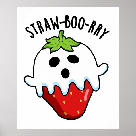 Straw-boo-rry  Funny Strawberry Pun features a cute strawberry in a ghost costume . Perfect Puns gift for family and friends who love cute ghost puns. Lillys Drawings, Spider Puns, Strawberry Puns, Dtf Shirts, Whiteboard Prompts, Ghost Puns, Halloween Puns, Spiders Funny, Punny Cards