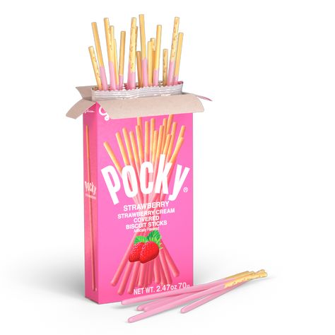 Now sharing happiness in 5 delicious flavors! | Pocky Products Chocolate Strawberry Cookies, Pocky Strawberry, Green Tea Cream, Pocky Sticks, Gourmet Catering, Cream Biscuits, Chocolate Liquor, Strawberry Cookies, Snack Treat