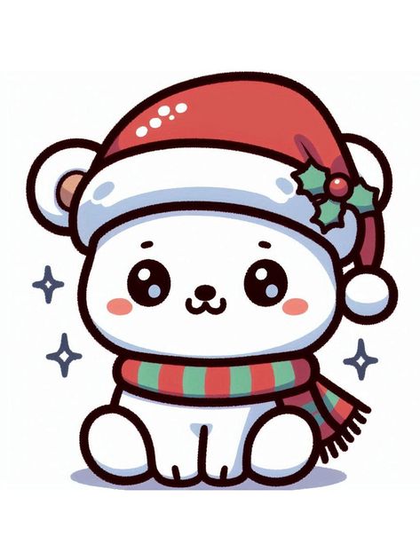 Cute Doodle Art Christmas, Cute Doodles Christmas, Christmas Turtle Drawing, Art Sketches Christmas, Cute Christmas Drawings Aesthetic, Christmas Cute Stickers, Christmas Kawaii Drawing, X Mas Drawing, Draw Christmas Doodles