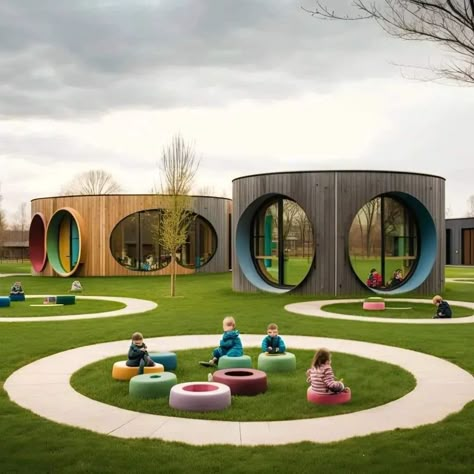 📷: Architecture Factor Kindergarten Classroom Design, Amphitheater Architecture, Outdoor Kindergarten, Playgrounds Architecture, Urban Design Competition, Urban Playground, Kindergarten Projects, Children Playground, School Building Design